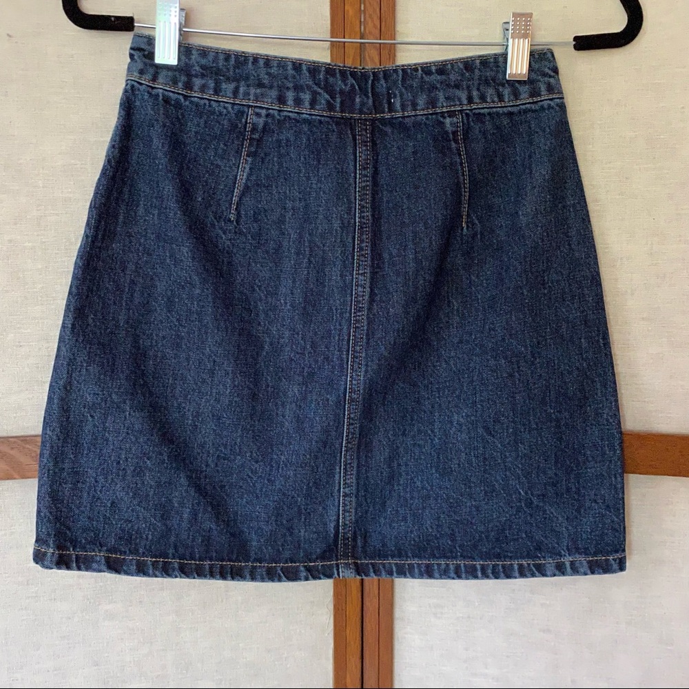 Garage Denim Button Front Mini Skirt - XS - Picture 3 of 6